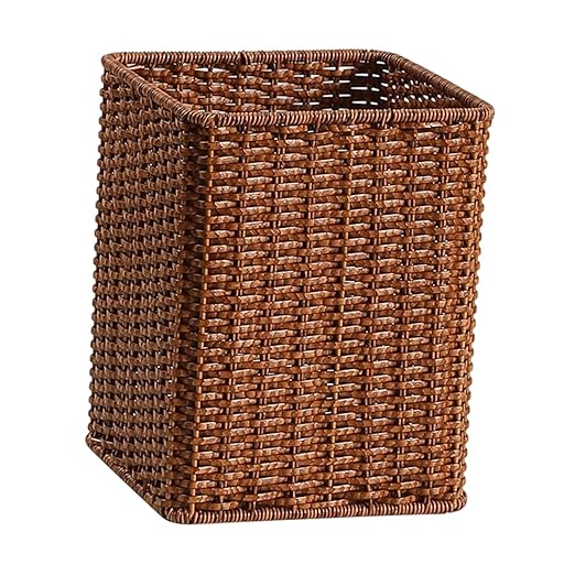Trash Can Open Top Garbage Can Space Saving Large Capacity Ornament Wastebasket Waste Basket for Office Living Room Kitchen