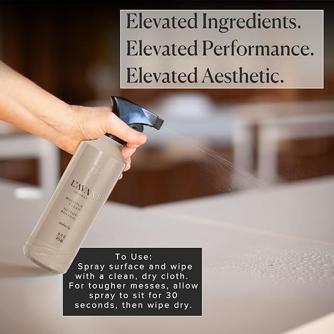 L’AVANT Collective High Performing Multipurpose Cleaner | Plant-Based Naturally Derived Formula Ambré Santal Scent - 16 Fl oz Refillable Bottle – All-Purpose Surface Cleaner