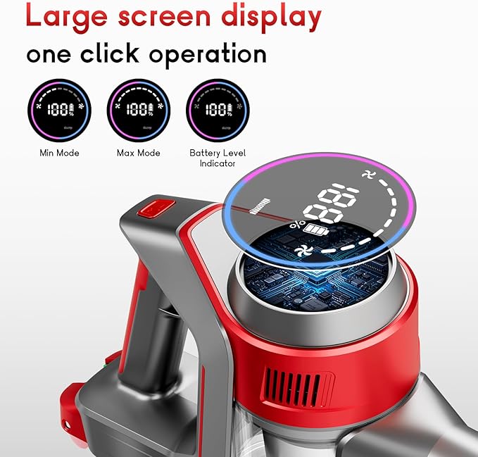 Wireless vacuum cleaner 8-in-1 vacuum cleaner 45 minutes of runtime equipped with a rechargeable battery lightweight household vacuum cleaner suitable for hardwood floors and pet hair Y5