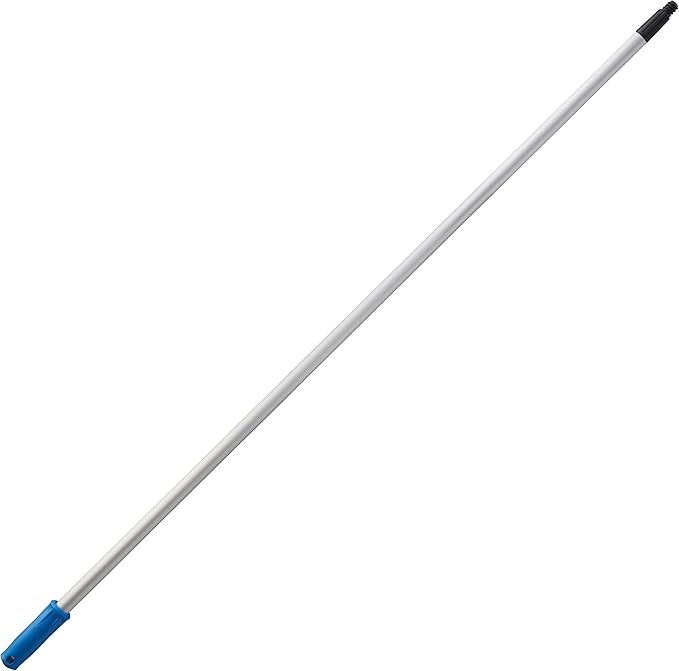 Unger Professional AquaDozer Max Kit 36” Smooth Surface Curved Floor Squeegee and 48” Dual End Pole Rubber Blade Scrubber and Broom for Concrete Asphalt and Tough Cleaning Jobs