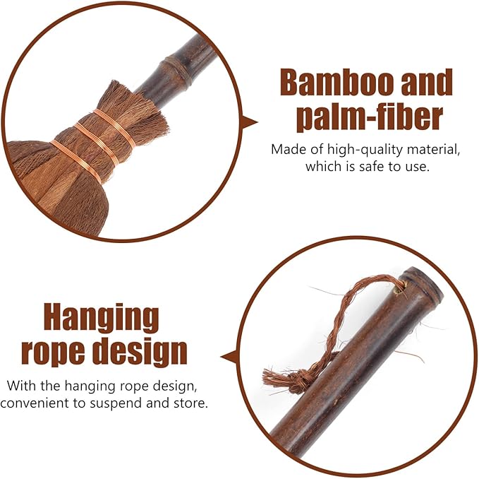 Cabilock Children S Broom Lightweight Manual Broom with Natural Fiber Whisk and Wood Handle 24.40 Inch Educational Toy for Indoor Outdoor Cleaning