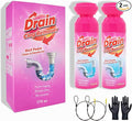 Foaming Drain Cleaner Sink Cleaner and Deodorizer Wild Tornado Drain Clog Remover for Kitchen Sinks Shower Drains Tubs (2pcs)