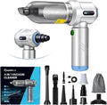 Cordless Car Vacuum 4 in 1 Mini Vacuum Cleaner High Power 17500PA Suction Handheld Vacuum Portable Air DustersBattery 3 Level Adjustment Small Car Cleaner for Cars Home Office (Silver)