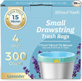 300 Count 15 Micron Extra Thick 4 Gallon Drawstring Small Trash Bags Sturdy &amp Tear-Resistant Small Garbage Bags for Bathroom Office Bedroom &amp Kitchen
