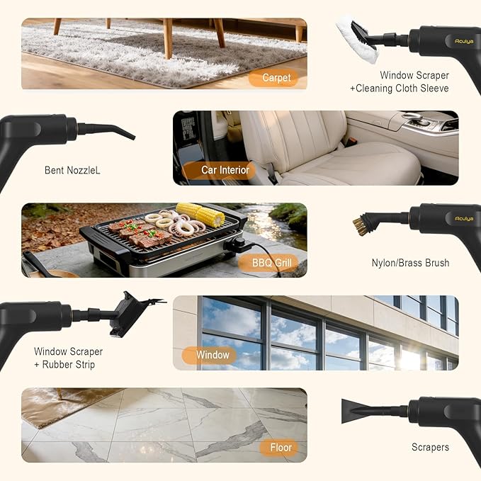 Handheld Steam Cleaner for Home 1.69QT Portable Temperature Steame