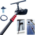 3.6-10.8M Window Cleaning Pole Hose Fed Water fed Telescopic Extendable Solar Panel Conservatory Brush Equipment Kit Window Roof Cleaning (7.2M)
