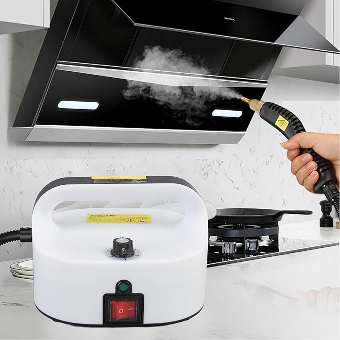 High Pressure Steam Cleaner Deep Cleaning and Grease Removal 6 Level Control Handling for Home Auto Indoor Outdoor (US Plug 110V)
