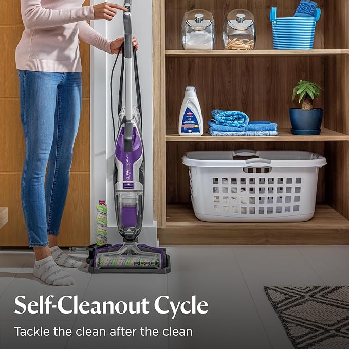 BISSELL Crosswave Pet Pro All in One Wet Dry Vacuum Cleaner and Mop for Hard Floors and Area Rugs Purple 2306A