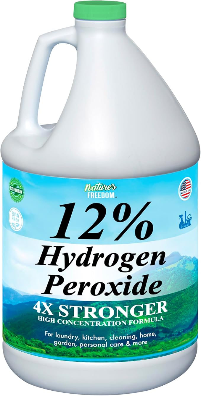 Nature's Freedom 12% Hydrogen Peroxide Food Grade H2O2 and Purified Water Only 1 Gallon Solution