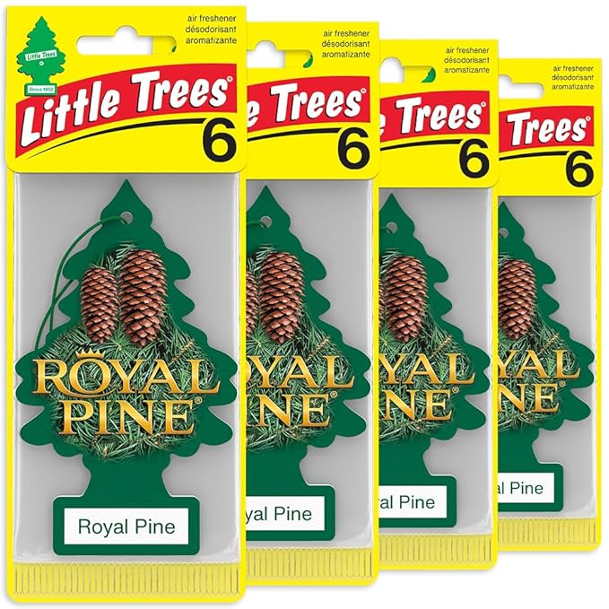 LITTLE TREES Car Air Freshener | Hanging Tree Provides Long Lasting Scent for Auto and Home | Royal Pine 24 Air Fresheners