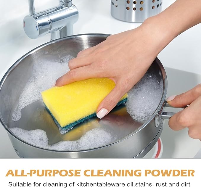 Multi-Functional Cleaning Powder - Rust Removal Grease Cleaning For Kitchenware Stove &amp Range Hood - Anti-Stain Eco-Friendly &amp Easy To Use(3PCS)