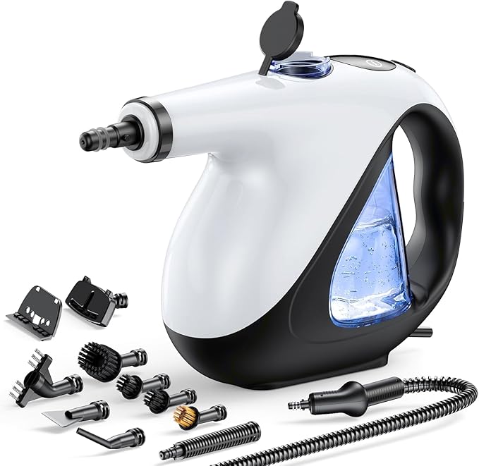 Handheld Steam Cleaner for Home 3s Instant Heat-Up No Need to Wait Upgrade 2 LB Light Weight Easy Refill Portable Steamer Cleaner for Furniture Couch Grout Walls Kitchenware Cleaning