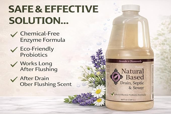 Drain Septic &amp Sewer Natural Based Cleaner 1 Jug 64 oz.