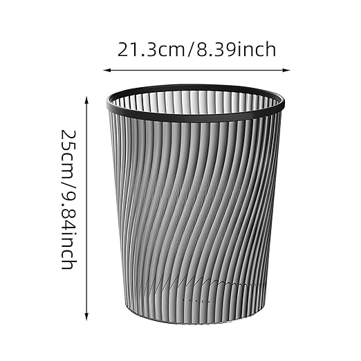 Dorm Trash Can 2 Gallon Round Durable Plastic Easy to Clean Waste BasketTrash Bin Garbage BinSlim Profile Bathroom Garbage Can for Compact SpacesDormsKitchenBathroomBedroomOffice