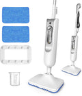 Handheld Steam Cleaner Steam Mop with 2 Washable Pad Lightweight Safe for All Sealed Hard Floors like Tile Hardwood Stone Laminate Vinyl &amp More Machine Washable Adjustable Steam Modes Wh