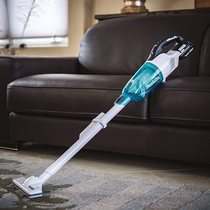 Makita XLC03R1WX4 18V LXT Lithium-Ion Compact Brushless Cordless Vacuum Kit Trigger W/Lock (2.0Ah) White