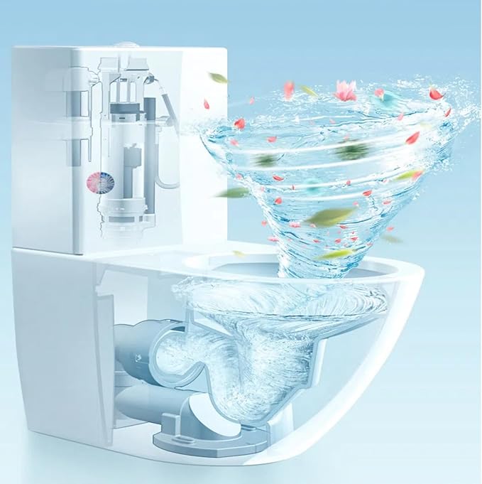Toilet Bowl Cleaner Toilet Flush Tank Blue Bubble Set (4 Pieces in a Box) deyellowing and deodorizing maintaining Shine Long-Lasting Fresh Cherry Blossom Fragrance