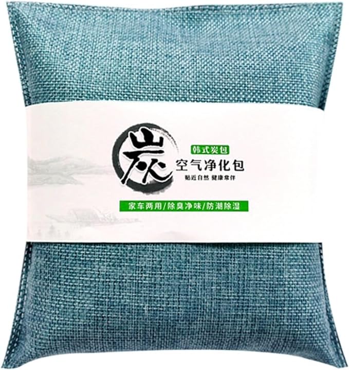 500g Activated Charcoal Air Purifying Bag Natural Odor AbsorberNatural Smell Deodorizer Car Air Freshener Bag Car Air Odor Remover Absorbers for Car Home Bedroom Closet (Blue5Pcs)