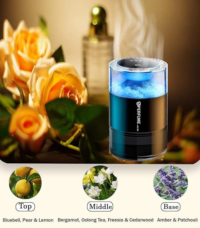 Smart Aroma Diffuser for Car Classic Cologne Scent Car Perfume Air Freshener Aromatherapy for Men Refreshing and Elegant Automotive Fragrance