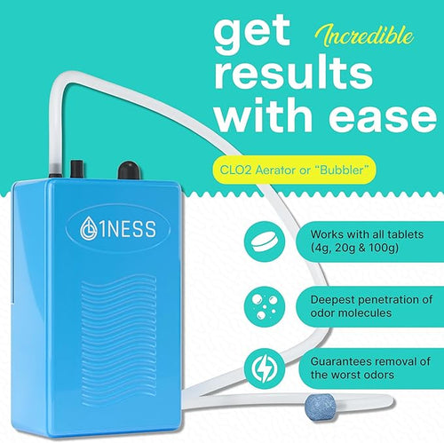 1ness Professional Premium Extra Strength Chlorine Dioxide Odor Neutralizing Kit with Aerator