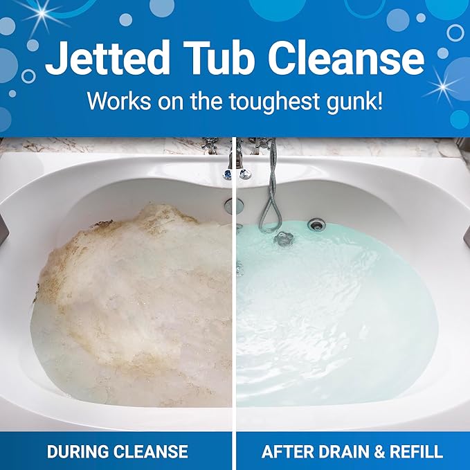 Bio Ouster Jetted Tub Cleaner Kit - Jet and Jacuzzi Tub Cleaner for Jets Tubes and Bathtubs - Includes Microfiber Towel - Professional Grade Formula Made in USA (Kit)