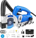 Electric Grout Releaser 1200W - Professional Tile Grout Cleaning Machine With Vacuum 9000r/min Saw Blades Included Deep Clean Lines On Floors And Walls(110V1.7mm)