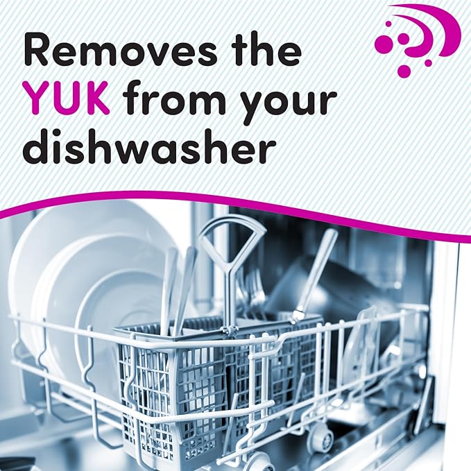 Oh Yuk Dishwasher Cleaner Descaler And Deodorizer – Removes Grease Odors And Buildup – Natural Orange Scent – Septic Safe Formula For A Fresh Dishwasher – Deep Cleans All Machine Models – 16 Fl oz