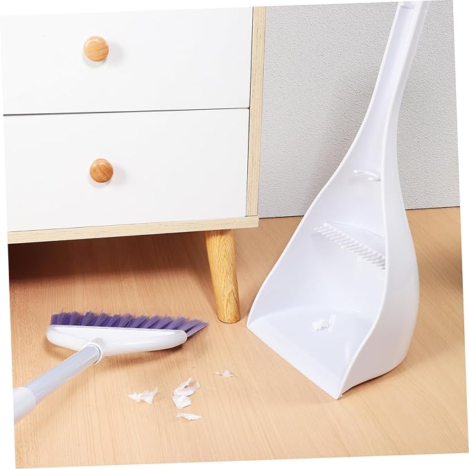 OUNONA 1 Set Mini Hand Broom and Dustpan Compact Freestanding Sweeper Brush for Rooms Kitchen and Car Cleaning Lightweight Integrated Design for and Use