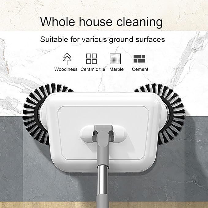 Handheld Sweeping Machine Automatic Floor Sweeper 2 in 1 Broom Dustpan Household Mopping Sweeper Portable Machine