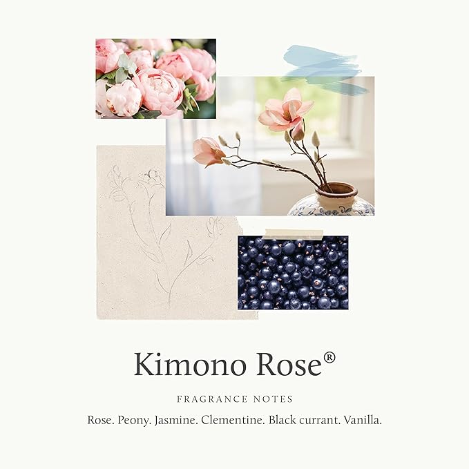 Thymes Home Fragrance Mist – Room Air Fresheners for Home Long Lasting – Air Freshener Spray – Premium Home Fragrance – Floral Notes of Rose Peony &amp Silken Vanilla (Kimono Rose 3 oz) (Pack of 2