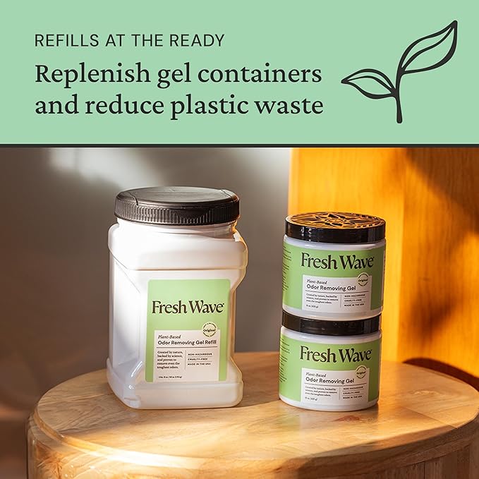 Fresh Wave Original Scent Odor Removing Gel Refill 63 oz. | Safer Odor Absorbers for Home Cooking Trash &amp Pets Areas | Natural Plant-Based Odor Eliminator