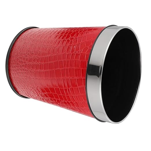 Alipis Vintage Style Trash Can Pattern Ring Waste Basket for Bathroom Bedroom Office Lidless Retro Garbage Bucket for Use
