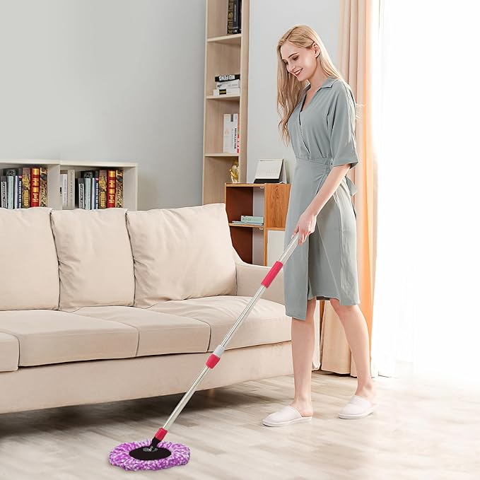 Spin Mop Replacement Handle 360 Degree Spin Mop Pole Handle Replacement Rotating Telescopic Stick for Mop Head Ideal for Home and Household Cleaning