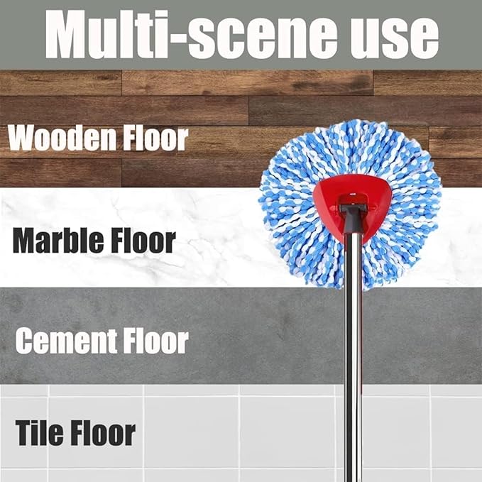 Replacement Parts - 2 Mop Head Base Handle Replacement Spin Mop（Blue）