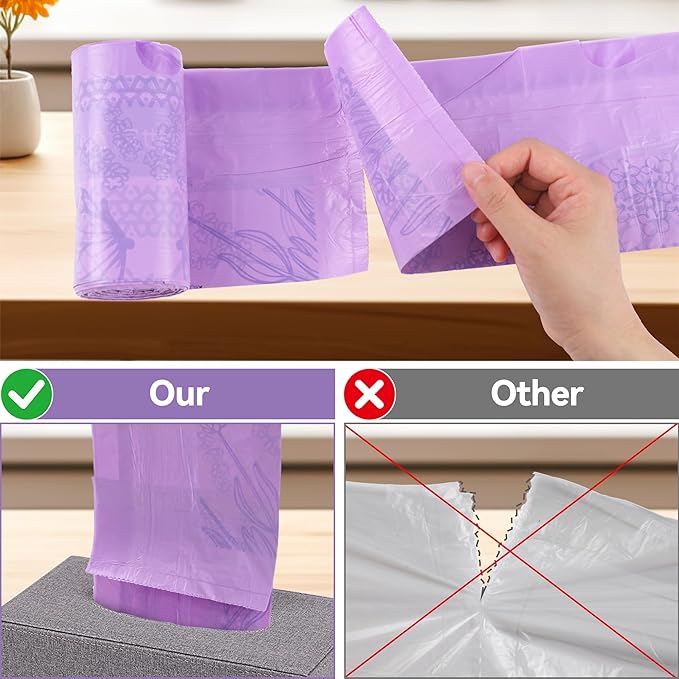 4 Gallon Small Trash Bags No-Tearing Drawstring Strong Garbage Bags Lightly Scented Bathroom Trash Bag 217 Count for Home Office KitchenOutdoor Camping