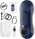 Dark Blue Automatic Window Cleaner Robot W250 11.6 x 5.7 x 2.7 Inch with 30 ml Automatic Water Spray and 10 Cloth Pads. Window Vacuum Cleaner for Windows. Automatic Glass Cleaner Vacuum