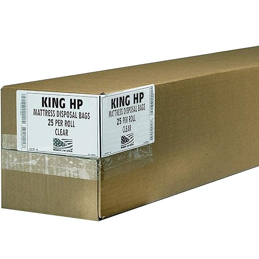 Aluf Plastics High Performance 3.0 MIL (eq) Clear Mattress King Bag - 90 x 95 (Pack of 25)