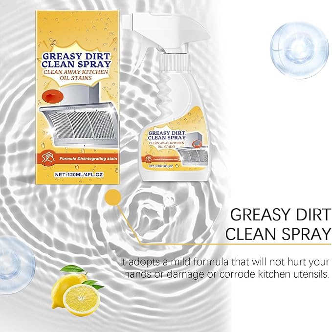 Multifunctional Powerful Kitchen Foam Cleaner 2025 New Greasy Dirt Clean Spray Heavy-Duty Kitchen Oil Stain Sprays for Oven Stove Range Hood (2PCS)