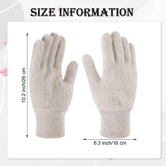 Syhood 3 Pairs Silver Polishing Cleaning Gloves Jewelry Polishing Anti-Tarnish Removal Gloves for Jewelry Gold Brass Copper Blinds Debris Ring Stainless Metal