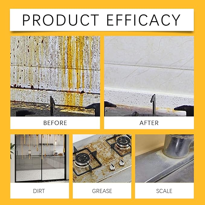 Heavy Oil Stain Cleaner Multi-Purpose Power Clean Spray Suitable for kitchen stoves walls electric appliances kitchen utensils coffee machines and other items (6.76fl oz)