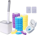 Disposable Toilet Brush Toilet Bowl Cleaning SystemPowerful Cleaning Disposable Toilet Cleanerwith 24 Toilet Wand Refills for Toilet Bowl CleanersBathroom Cleaning