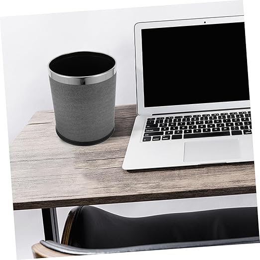 Zerodeko Retro Round Trash Can Elegant Waste Basket for Bathroom Hotel Ktv and Guesthouse Vintage Design with Removable Inner Bucket for Convenient Waste Management