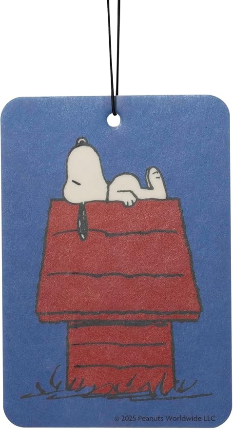 Plasticolor Peanuts Snoopy Doghouse Paper Air Freshener Vanilla scent 6 Pack 12 Fresheners
