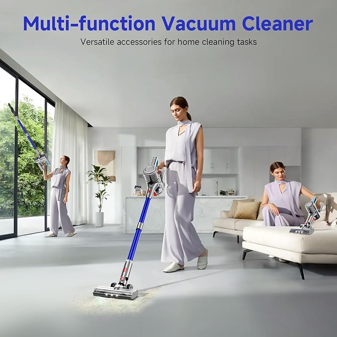 KIKETECH Cordless Vacuum Cleaner for Home Lightweight Vacuum for Pet Hair/Carpet/Floor N507
