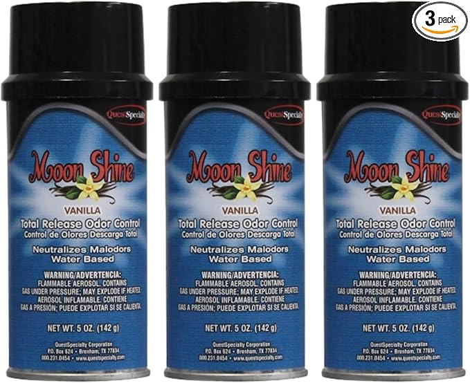 Quest 3240 MOON SHINE Water-Based Total Release Odor Control Vanilla (3 Pack)
