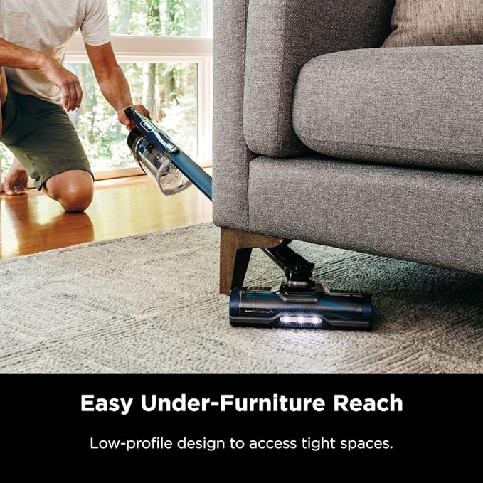 Shark IZ363HT Anti-Allergen Pet Power Cordless Stick Vacuum with PowerFins Technology and Removable Handheld Blue (Renewed)
