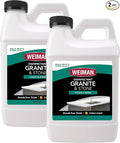 Weiman Disinfecting Granite and Stone Countertop Cleaner and Polish - Safely Cleans &amp Shines Marble Quartz Quartzite Slate Limestone Corian Laminate Tile 64 Oz 2 Pack
