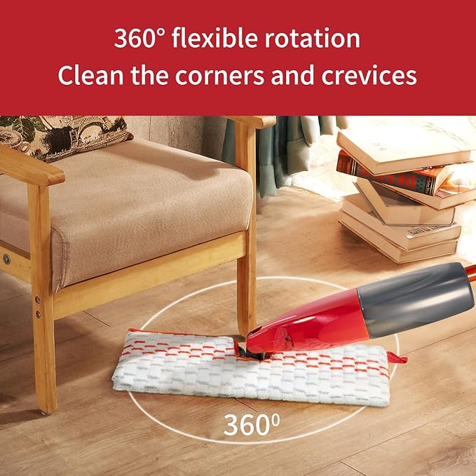 5 Pack Microfiber Mop Refills - Spray Mop &amp Flat Mop Replacement Pads | Mop Heads Replacements Compatible with ProMist MAX Washable &amp Reusable Mop Refills