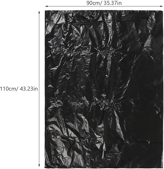 25pcs Thickened Black Trash Bags 90x110cm Plastic Garbage Bags for Bathroom Kitchen Office Waste Liners Sturdy Household Trash Can