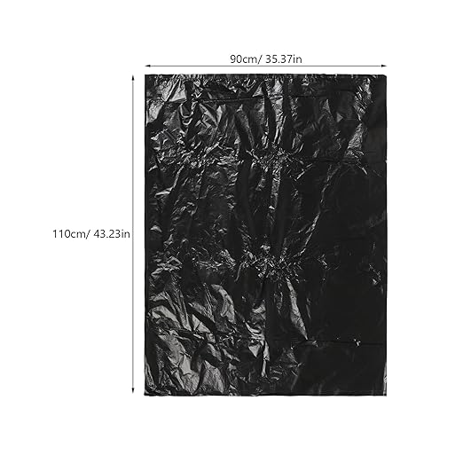 25pcs Black Plastic Trash Bags 90x110cm Thickened 2.5mil Garbage Bags for Kitchen Bathroom Office Bedroom Waste Disposal